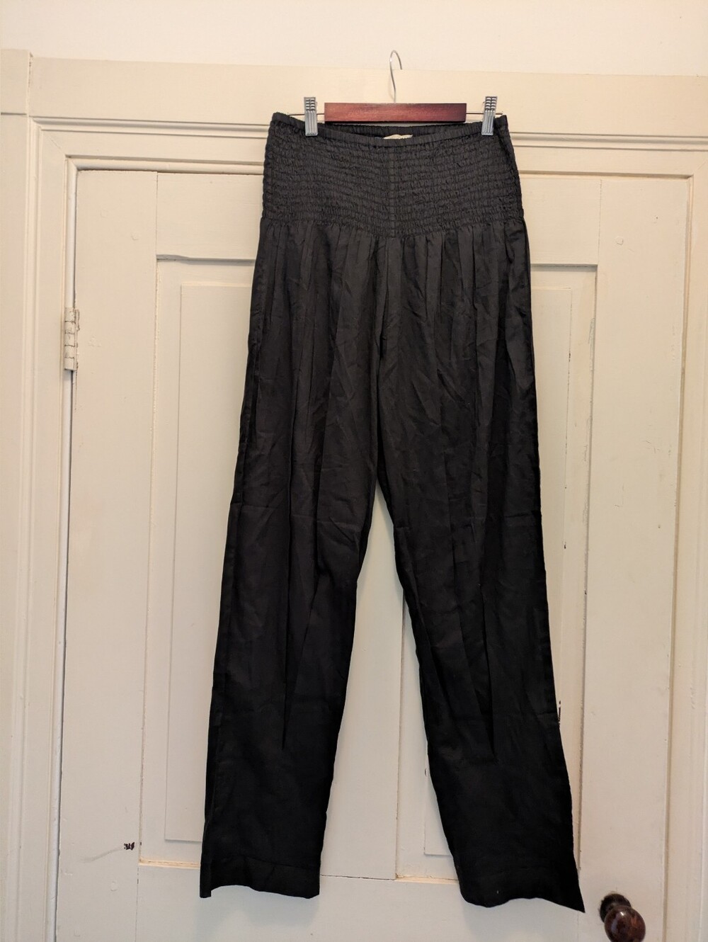 Cottonair Black Lightweight Straight Harem Pants- S